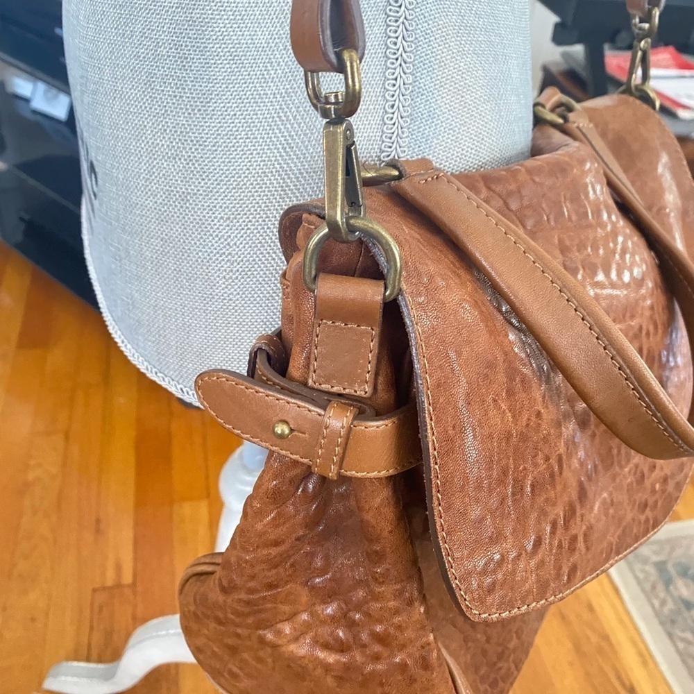 Massimo Dutti Leather Satchel Bag l Leather Crossbody Bag l leather tote - Picture 3 of 5